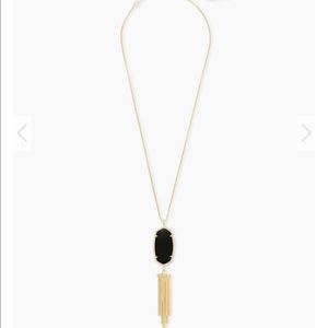 Kendra Scott Rayne Gold Pendant Necklace Black